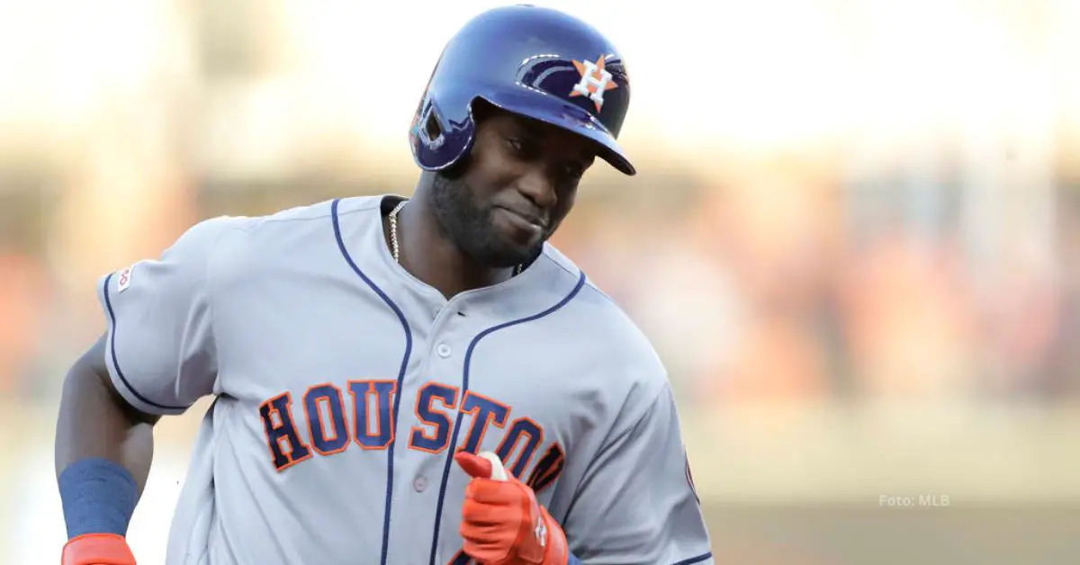 Yordan Alvarez luego de batear con Houston Astros